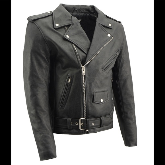 Angry Young And Poor Other - Angry Young And Poor- Biker Motorcycle Jacket Black Leather